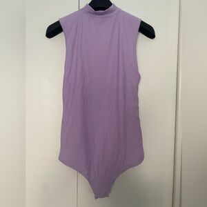 Aerie Smoothez Lilac Mock Neck Bodysuit